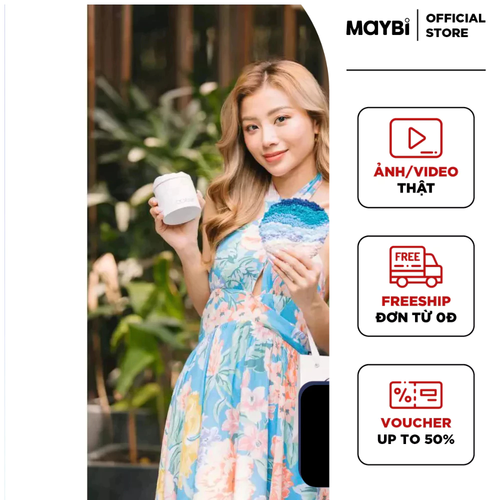 MAYBI Đầm yếm cutout dáng xòe