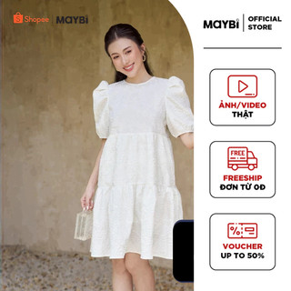 MAYBI Đầm baby doll xốp hoa