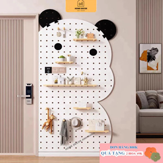 Kệ Pegboard Gấu góc Decor trang trí sau cửa gỗ MDF phủ melamin cốt xanh chống ẩm Home Anh Khoa 