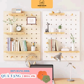  Kệ Gỗ Trang Trí Gỗ Pegboard Hình Chữ Nhật  - Gỗ MDF Thái Lan Chống Ẩm Có Làm Theo Kích Thước Yêu Cầu Home Decor Anh Khoa 