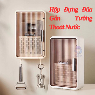 Hộp Đựng Đũa Gắn Tường Thoát Nước Tiện Dụng Cho Nhà Bếp Khay Đựng Thìa Đũa Phong Cách Bắc Âu Ống Đựng Chất Liệu An Toàn