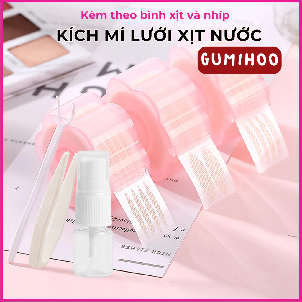 Set Kích Mí Lưới Xịt Nước Cuộn Sẵn Keo + Bình Xịt dán kích mí tàng hình Gumihoo1