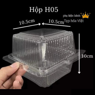 [Hộp H05] Lốc 100 Hộp Nhựa đựng bánh, hộp vuông to