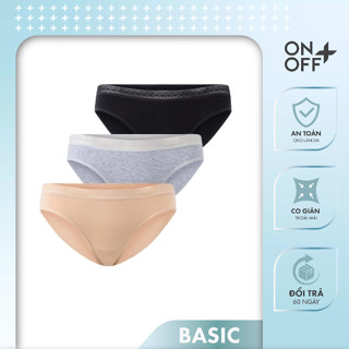 Combo 3 quần lót nữ ONOFF cotton USA x Spandex mềm mịn, thoáng mát - 16UQ23A015