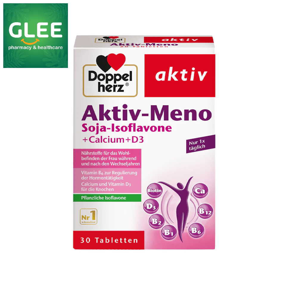 Doppelherz Aktiv-Meno Hộp 30 viên hỗ trợ sức khỏe tiển mãn kinh & mãn kinh  [CHÍNH HÃNG GIÁ TỐT]