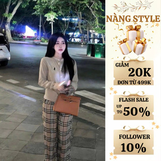 Bộ đồ nữ NÀNG_STYLE, thu đông áo len thêu ngựa phối quần xuông sang chảnh đi chơi đi du lịch BL1775