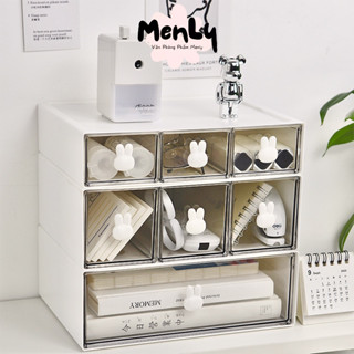 Kệ tủ đựng đồ đa năng mini để bàn, đựng để mỹ phẩm có ngăn kéo xếp chồng lên nhau mẫu mới BQ38