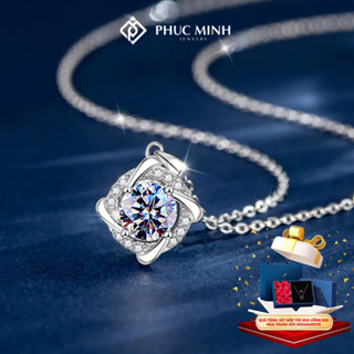  Dây chuyền bạc PMJ đính Kim cương Moissanite cao cấp sang trọng PMJSM0292 Phúc Minh Jewelry 