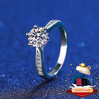  Nhẫn bạc PMJ mặt đá kim cương Moissanite PMJ0190 Phúc Minh Jewelry 