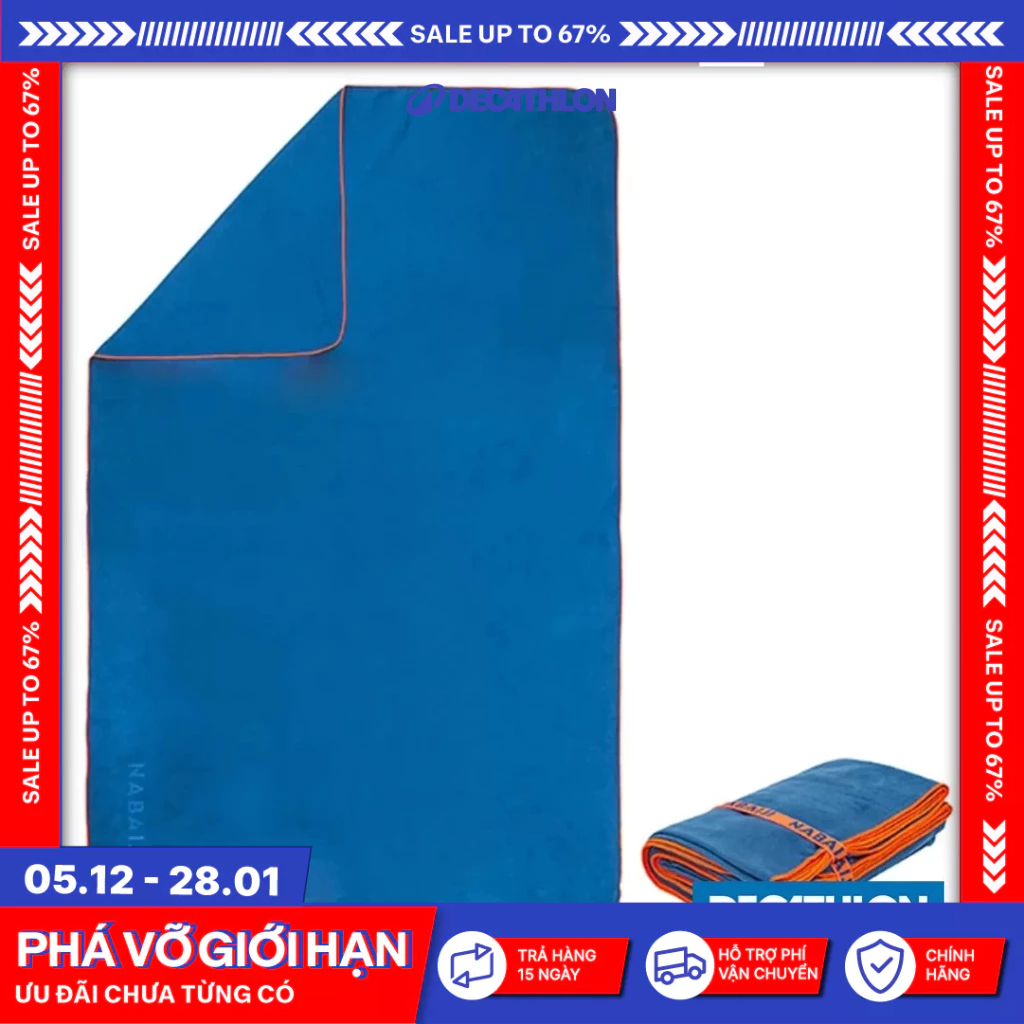 Khăn Tắm Microfibre Thấm Hút Cỡ L 80 X 130 Cm Decathlon Nabaiji Mã 8387956