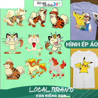 [Hình ủi, ép nhiệt] Hình Pokemon P12 cho bé bằng bàn là, bàn ủi