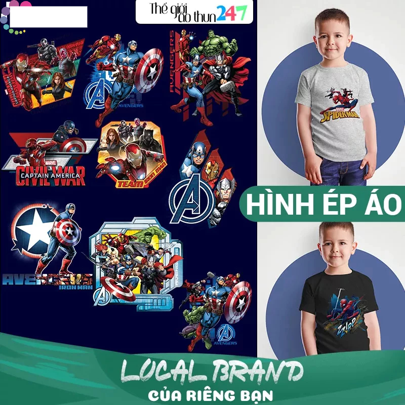 [Hình ủi, ép nhiệt] Hình siêu nhân cho trẻ SN3