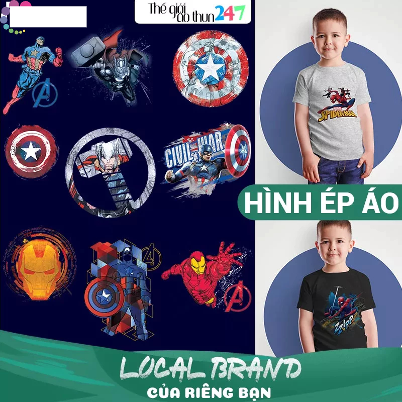 [Hình ủi, ép nhiệt] Hình siêu nhân cho trẻ SN2