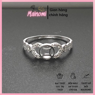  Nhẫn kim tiền bạc ta 3 đồng tiền MAINOMI may mắn sang trọng 