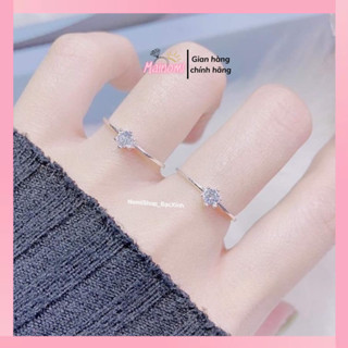  Nhẫn Trơn ổ đá Bạc nhỏ nhắn nhẹ nhàng nhưng đầy cuốn hút Mainomi Shop Bạc Xinh 