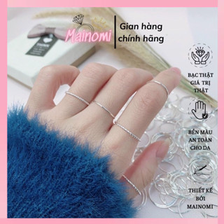  Nhẫn bạc kiểu xoắn thời trang lôi cuốn nhẹ nhàng không kém phần tinh tế Mainomi Shop Bạc Xinh 