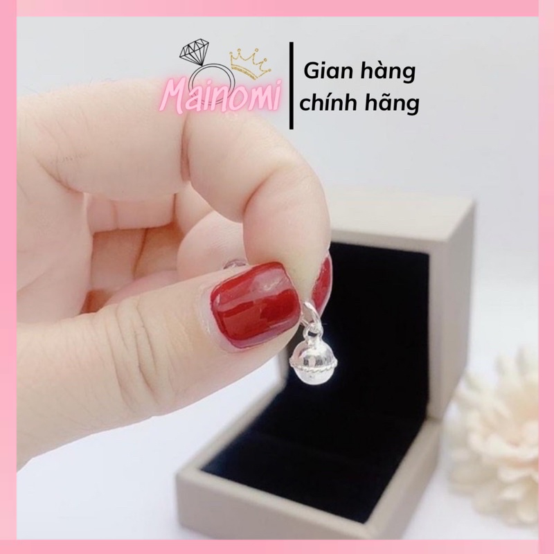 Chuông Bạc đẹp Kêu được leng keng, xinh xắn bóng loáng, treo lắc tay chân tuỳ ý Mainomi Shop Bạc Xinh