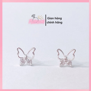  Bông tai hồ điệp đính đá nhỏ nhắn xinh xắn MAINOMI Shop bạc xinh 