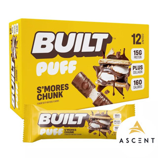  Bánh Puff Protein Bar ngàn lớp BUILT : Hộp 12 thanh đủ vị 