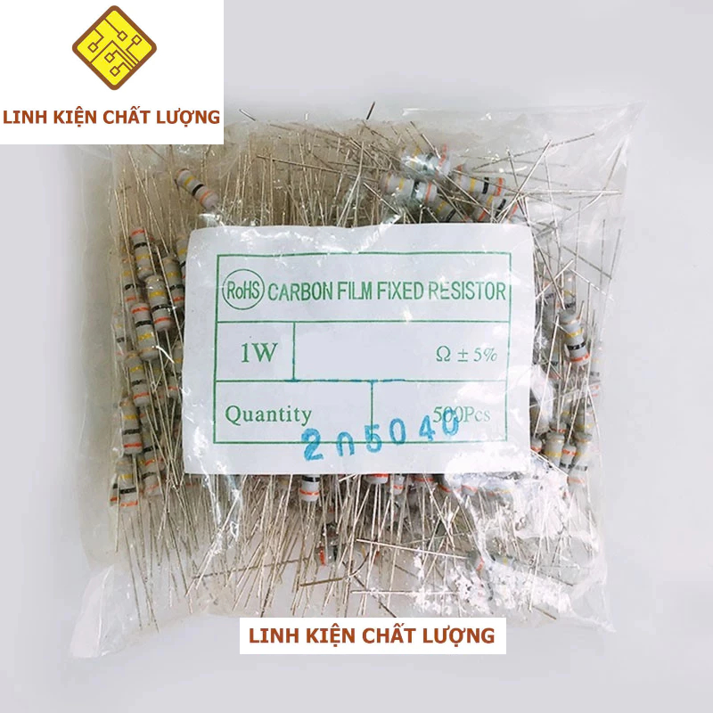 Combo 2 túi điện trở vạch 1W 10R-91R 5% (túi 500c)