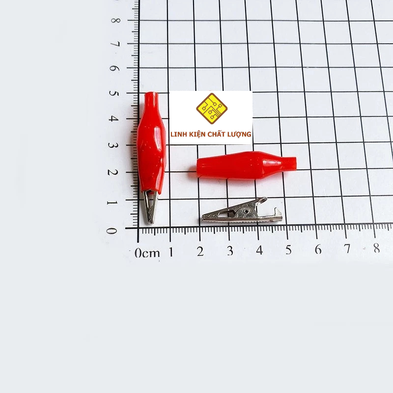 Túi 200 chiếc kẹp cá sấu nhỏ 26mm (màu đỏ)