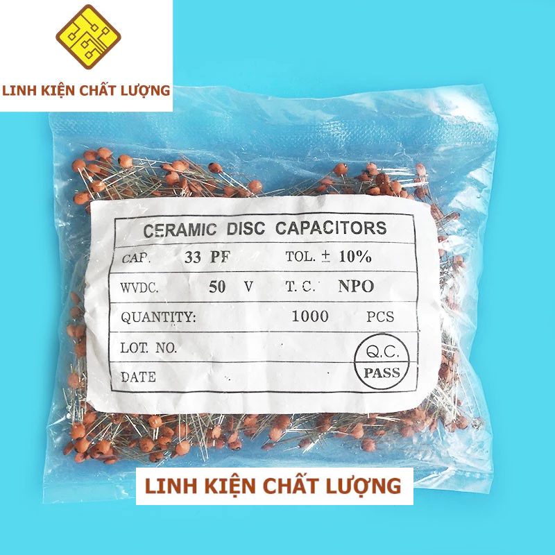Combo 2 túi tụ gốm 33pF 50V (1000c)