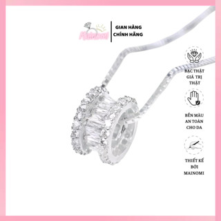  Dây chuyền bạc mặt bánh xe đính đá lấp lánh Quà tặng ý nghĩa sang xịn Mainomi Shop Bạc Xinh 