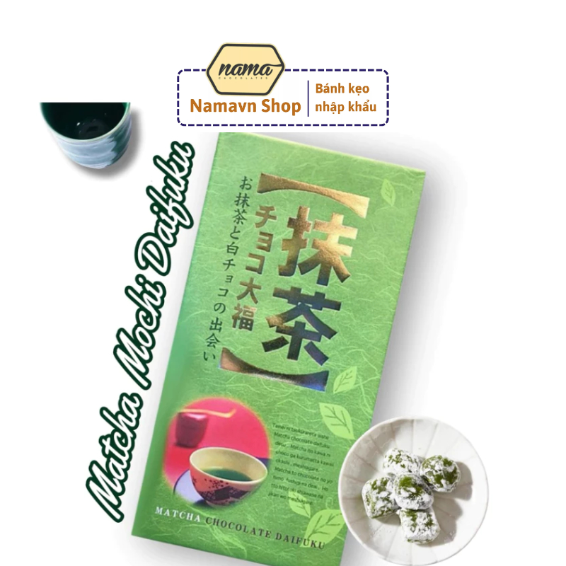 Mochi Matcha/Strawberry Daifuku Nhật Bản 18pcs - Mochi nhân trà xanh và dâu Nhật Bản