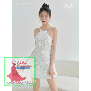 VÁY XÒE NGẮN CỔ YẾM ĐÍNH HỌA TIẾT BUOMS 010824