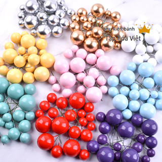 Set 40 quả Bi Xốp trang trí bánh sinh nhật, bi nhựa, quả cầu nhựa