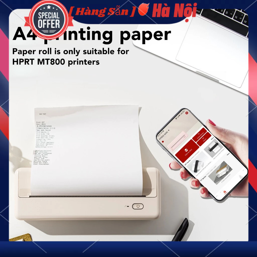 Giấy in chuyển nhiệt đế trắng A4 giấy in nhiệt A4 đế trắng, giấy chuyển nhiệt 50 tờ MT810 CoinisiCoo