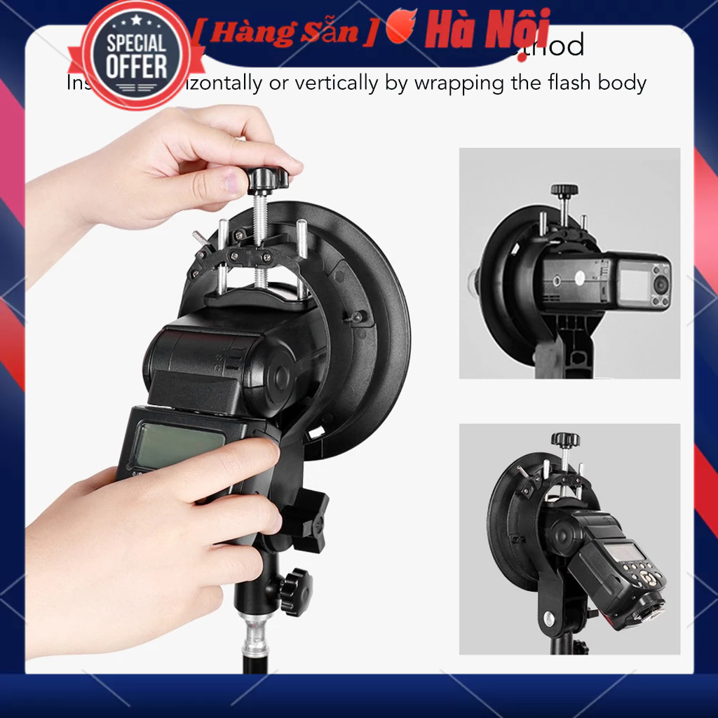 Giá đỡ đèn flash loại S ngàm Bowens cho softbox Godox Ngàm chuyển Bowen Godox S Studio CoinisiCoo
