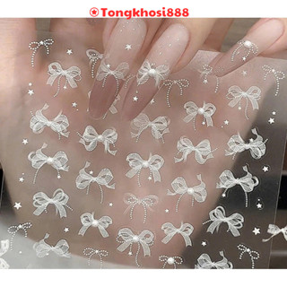 PVN67747 Sticker dán móng, sticker nơ nổi 5d, miếng dán móng tay 5d nail sticker nơ tongkhosi888