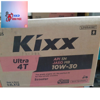 [MH] ( Giá Sỉ - Thùng 12 chai ) - ( 10W30 - TAY GA )   Nhớt bán tổng hợp  Kixx Ultra Scooter 10W30 800ml >>>>>>>>>>>>