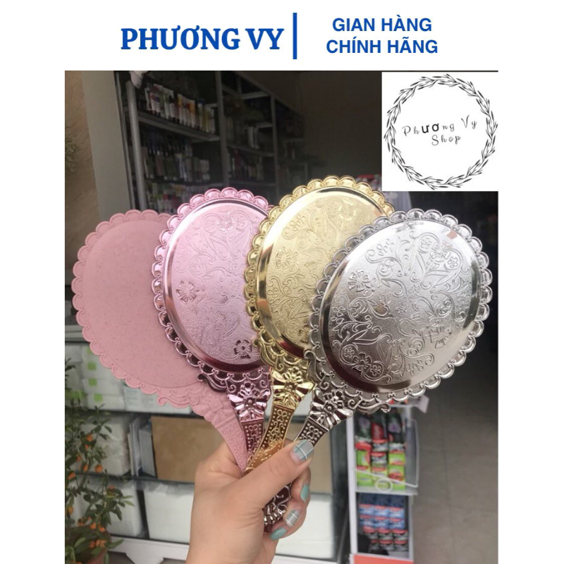 Gương cầm tay Princess Hoàng Cung, gương công chúa, gương trang điểm