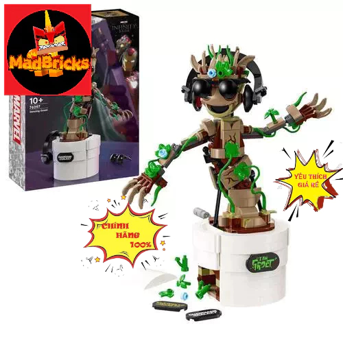 (HÀNG CÓ SẴN ) LEGO Marvel 76297 Nhân Vật Marvel Dancing Groot