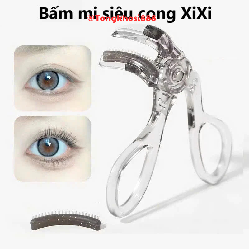 PVN68200 Kẹp bấm mi xixi góc rộng có răng cưa bằng nhựa , kẹp mi cong tự nhiên tongkhosi888