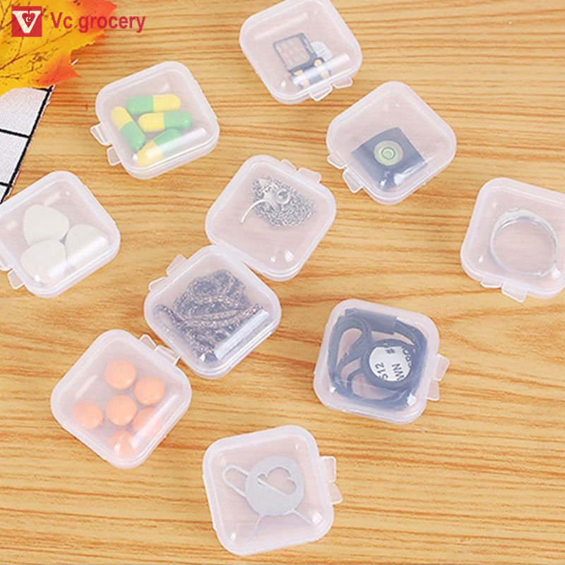 [Voucher & Dịch vụ] [siêu rẻ] SET 10 Hộp nhựa trong suốt tiện dụng đựng trang sức