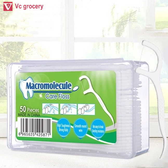 [Voucher & Dịch vụ]  Hộp 50 Chiếc Tăm Chỉ Nha Khoa Sợi Chỉ Mảnh