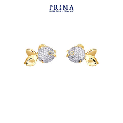 PRIMA Bông Tai Kim cương -  18K - Cá  - BST Golden Fish - 105E1112