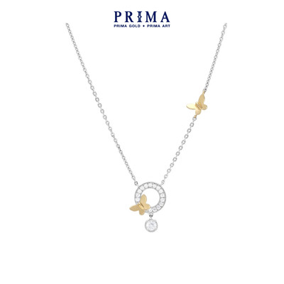 Dây Chuyền  18K PRIMA GOLD - Bộ Sưu Tập Butterfly Concerto - Bướm hoàng kim đính kim cương - 105N0355