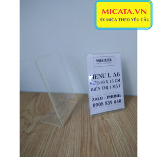 MENU MICA A6 L10 X15CM ok