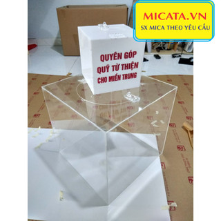 THÙNG PHIẾU MICA - ĐÃ LẮP RÁP 30CM 35CM 40CM ok