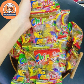  Kẹo dẻo Jelly Chip Chip Hải Hà - Dây 10 gói 16g vị trái cây mềm dẻo hình ngộ nghĩnh cho bé 