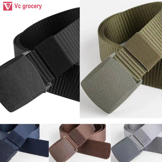 [siêu rẻ] Thắt lưng nam dây lưng vải dù, nắp nhựa gập thời trang