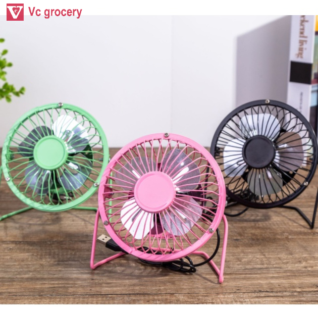 [Voucher & Dịch vụ] Quạt mini lồng sắt sử dụng cổng USB đường kính 13cm quạt để bàn