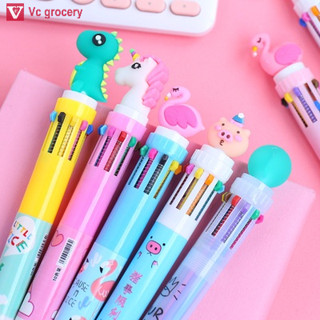 [HÀNG CÓ SẴN] Bút bi nước 10 màu, bút bi nước hình thú hoạt hình