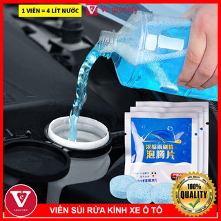 Viên Sủi Rửa Kính Ô Tô - Tẩy Sạch Kính, Thân Thiện Môi Trường, 1 Viên Pha 4 Lít Nước-10 Viên