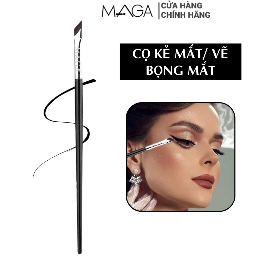 Cọ Kẻ Mắt Chuyên Nghiệp/ Đầu Cắt Vát Chính Xác/ Vẽ Mí MAGA Flat Eyeliner