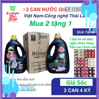   Có Quà Tặng Combo 2 can Nước giặt Hygiene SACOM 3in1 Việt Nam SX theo công nghệ Thái can 2ký 5 Màu 